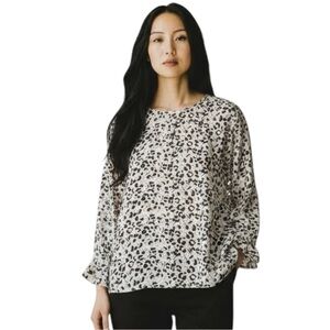 LOFT Cheetah Print Blouse w/ 3/4 Sleeves in Pastels Size XS --GORGEOUS!!!